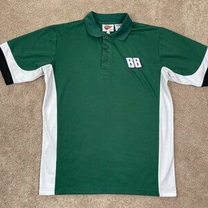 Winners Circle NASCAR Shirt Mens L Green Dale Earnhardt Jr 88 Amp Energy Polo